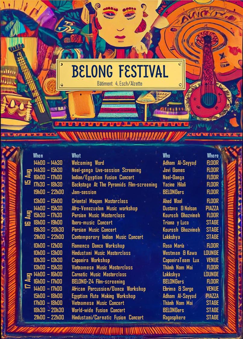 belong festival timetable