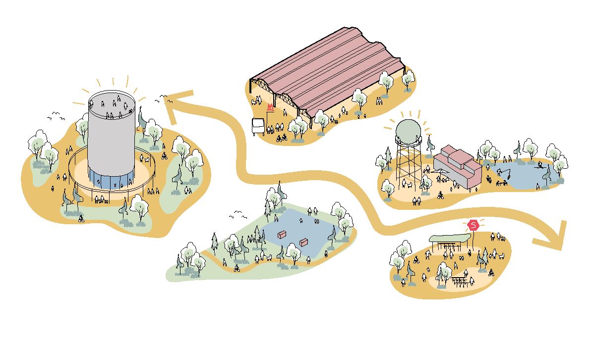 Ein gesundes Mikroklima  Grün- und Blauflächen, welche tief in die Struktur des Areals integriert sind, sollen dazu beitragen ein gutes Mikroklima und somit gesunde Räume innerhalb des Viertels zu schaffen.